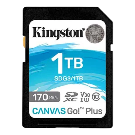 Kingston (SDG3/1TB) 1Tb SDXC Canvas Go Plus - Read 170MB/s; Write 90MB/s - Black