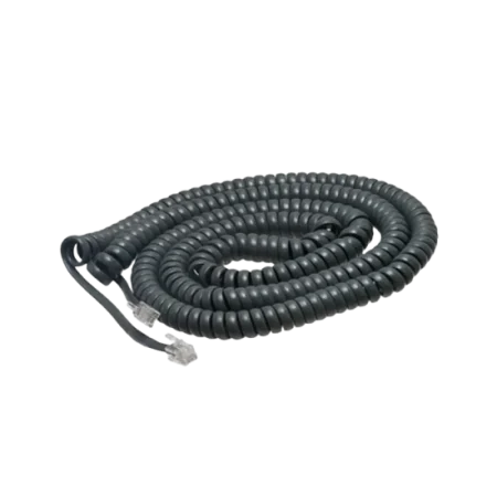 Simton (SM135) Spiral RJ9 Cable, Cat3, 4pin, 5m - Black