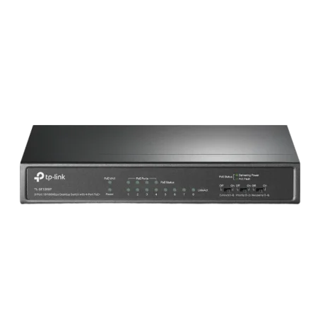 TP-Link (TL-SF1008P) 8-Port 10-100Mbps Desktop Switch - Black