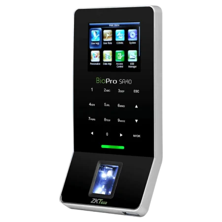 ZKTeco (SA40/ID) BioPro Fingerprint Access Control Terminal, 2.4" TFT Color Screen, Touch keys