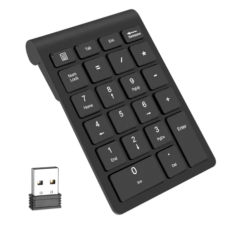 Loonasa (X0049AT9JB) Wireless Numeric Keypad, USB - Black