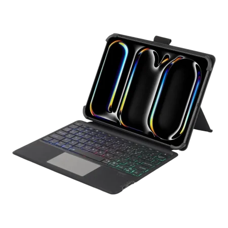 Green Lion (GNUMKEY11BK) Universal Smart Keyboard Case, Backlit, US/AR Layout - Black