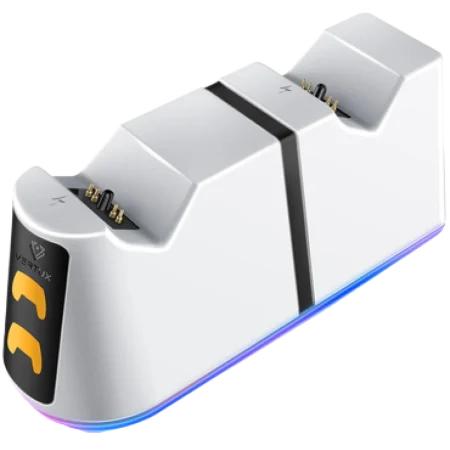 Vertux (DuoDockPS5) Playstation 5 DualDock Charger for Controller - White