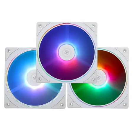 ThermalRight (TL-S12W-S) Aurasync LED PC fan - 120x120x25mm - Pack of 3 - White
