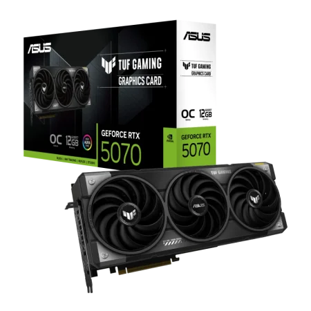 Asus (90YV0LZ0-M0AA00) NVIDIA GeForce RTX5070 TUF 12Gb OC Edition - ARGB - Black