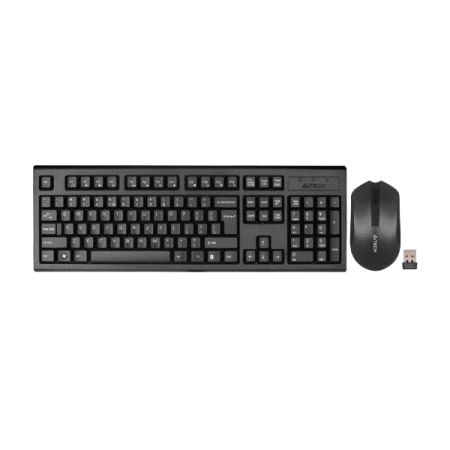 A4Tech (GK-85+G3-200N) 3000N Zero Delay 2.4Ghz Wireless Desktop, Keyboard & Mouse Combo - Black