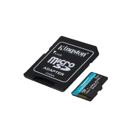 Kingston (SDCG3/1TB) 1Tb MicroSDXC Canvas Go Plus with Adapter - Blue Strip on Black