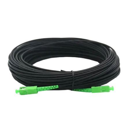 CEM SC/APC-SC/APC - 1Core - Outdoor Fiber Optic Cable SM - 30m - Black