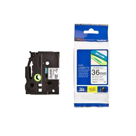 Brother (TZe-261) P-touch 36mm Laminated Tape Cassette 8m - Black on White