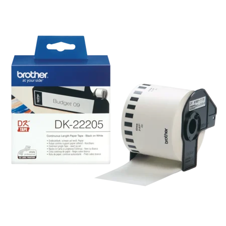 Brother (DK22205) Standard Address label 62x30mm Continuous Labels Cartridge - Black On White