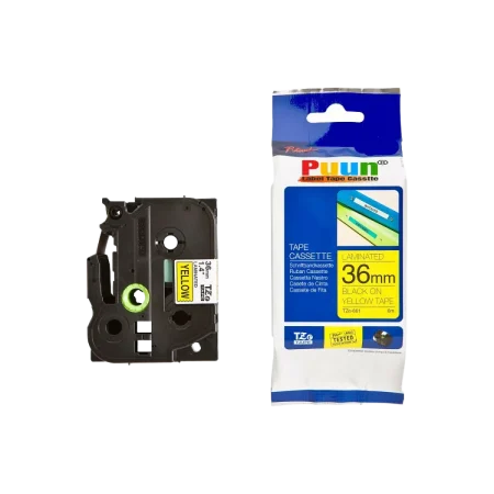 Brother (TZe-661) P-touch 36mm Laminated Tape Cassette 8m - Black on Yellow