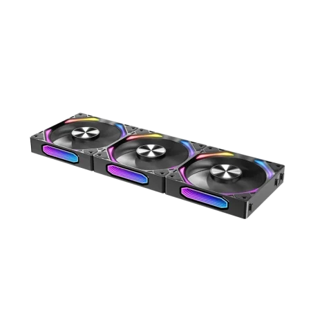 Azza (LF0-4912D3) Aurasync LED PC fan - 120x120x25mm - Pack of 3 - Black