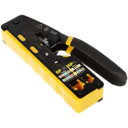 Hitec (1546) Crimping Tool RJ45, RJ11, RJ9 - Pass-Through Connectors - Black / Red