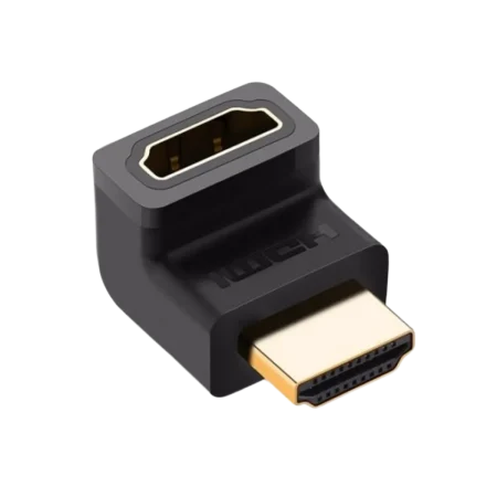 UGreen (20110) HDMI to HDMI 4K Adapter (F-M) Coupler - Up Angled - Black