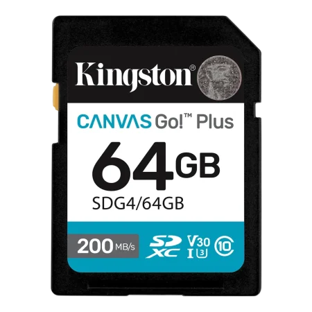 Kingston (SDG4/64GB) 64Gb SDXC Canvas Go Plus - Read 200MB/s; Write 160MB/s - Black