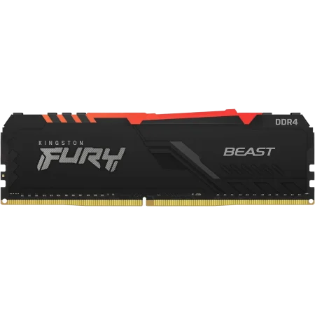 Kingston (KF436C17BBA/8) Fury Beast RGB 8Gb DDR4 3600MHz RGB RAM UDIMM, CL17, 288-Pin, Black HS