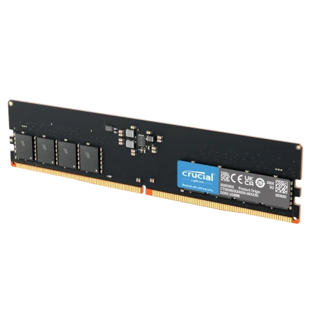 Crucial (CT32G48C40U5) 32Gb DDR5-4800 PC5 UDimm Single Sided RAM CL40 1.1V - Black PCB