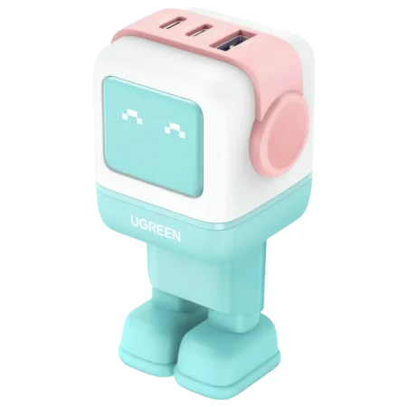 UGreen (35855) UNO 65W GaN Tech Chip - 2x USB-C - LED - Blue/pink