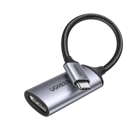 UGreen (15575) USB-C To DisplayPort1.4 Adapter Cable - Braided - Grey