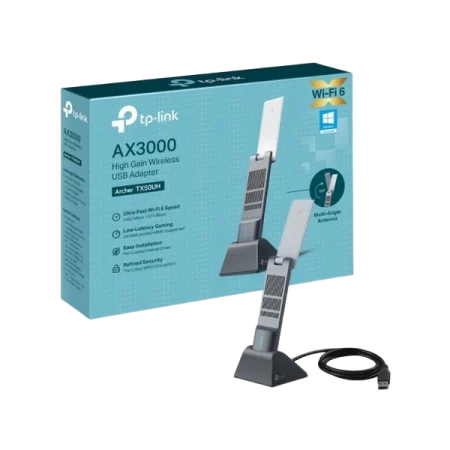 TP-Link (Archer TXE50UH) AXE3000 Wi-Fi6E High Gain Wireless USB Adapter