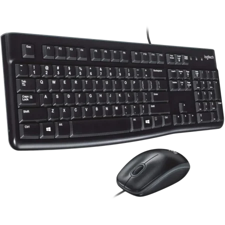 Logitech (920-002586) MK120 Wired Keyboard & Mouse Combo, US Layout - Black
