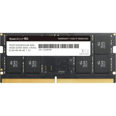 TeamGroup (TED516G5600C46A-S01) 16Gb DDR5 5600 260 PIN SoDIMM 1.2v for NoteBooks