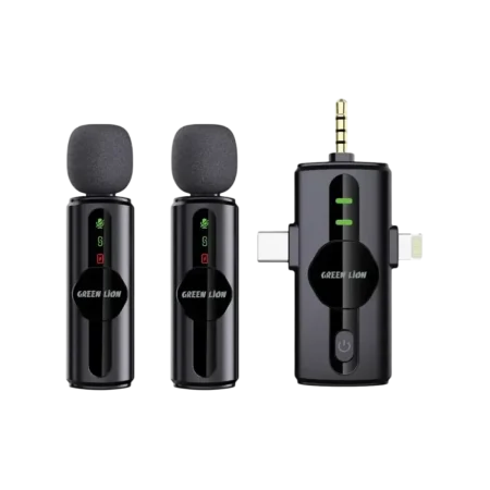 Green Lion (GNGM80XMICBK) GM-80X Wireless Microphone, USB-C/Lightning - Black