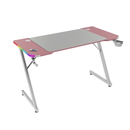 Mars (MGDX120RGBP) Gaming Desk Table - XXL Mousepad - RGB - Pink