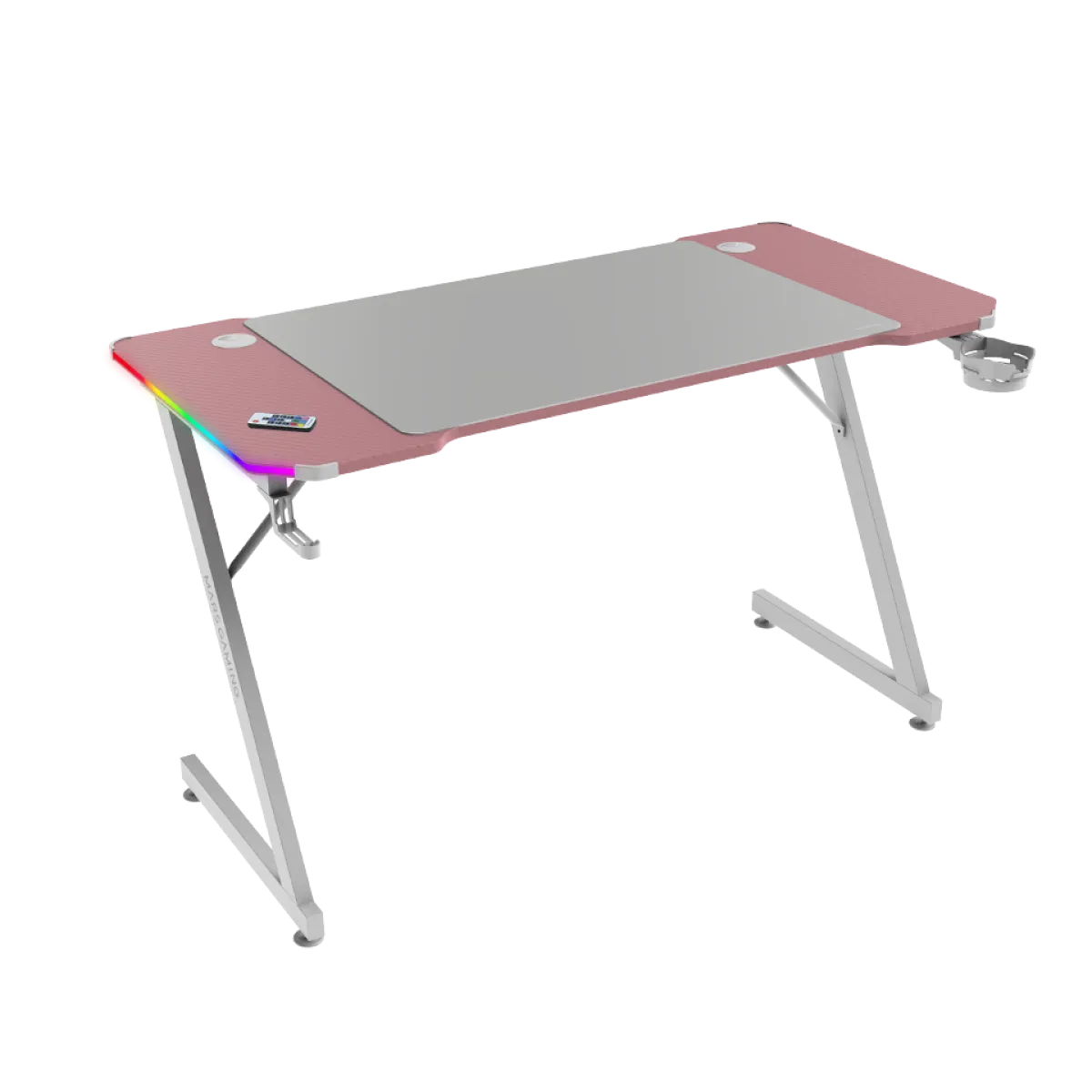 Mars (MGDX120RGBP) Gaming Desk Table - XXL Mousepad - RGB - Pink