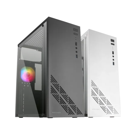 Mars (MC100) Mid-tower Gaming Chassis with Tempered Glass - ATX - Black