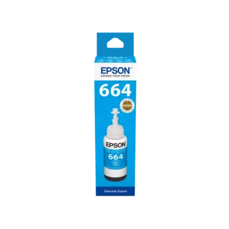 Epson (C13T664298) Genuine 664 EcoTank Cyan Ink Bottle - 70ml