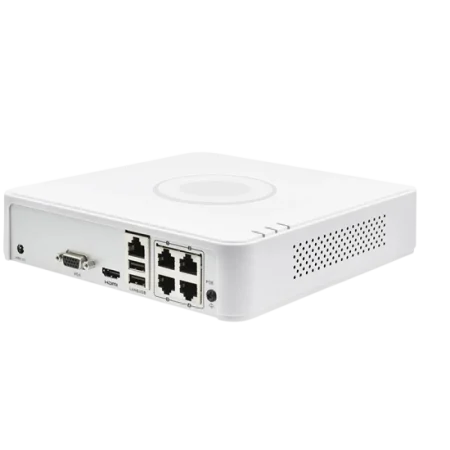 Hikvision (DS-7104NI-Q1/4P) 4 channel Mini 1U NVR - White