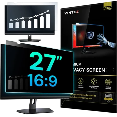 Vintez (X001MPY0O5) Black Privacy Filter for 27" Monitor - Anti Glare - Black