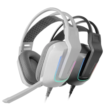 Mars (MHSTRIKEW ) Wired Gaming Headset - 3.5mm / USB - RGB - White