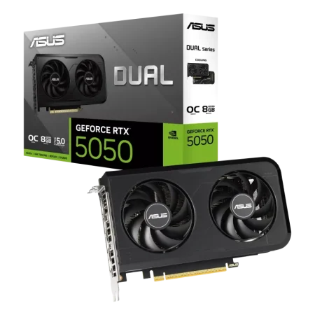 Asus (DUAL-RTX5050-O8G) Dual Geforce RTX 5050, 8GB GDDR6 OC Edition - Black