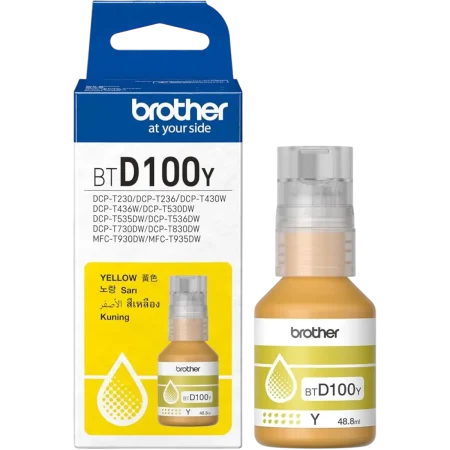 Brother (BTD100Y) Genuine Yellow Ink for Brother Printer DCP-T230, T430W, T530W