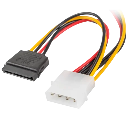 SATA MALE to MOLEX FEMALE (M-F) - Black/Yellow/RED