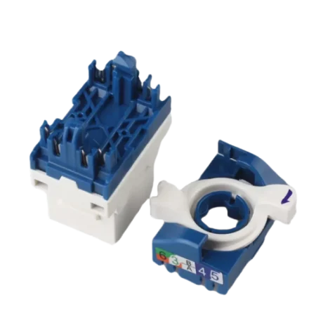 CEM Keystone RJ45 Coupler Ethernet Extender Connector - Blue on White