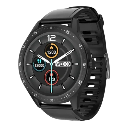 Porodo (PDSWT67BK) Salud Smart Watch Rubber Strap - Black