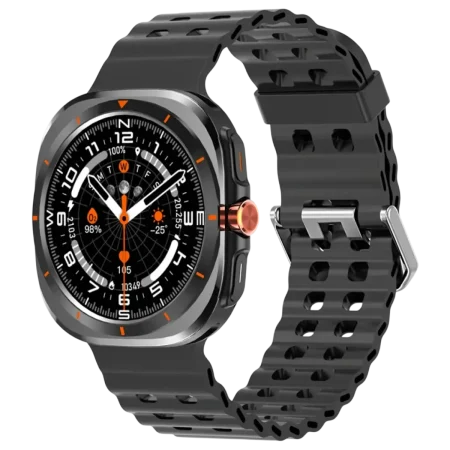 Green Lion (GNSTRSWBK) Strive Smart Watch Rubber Strap - Black