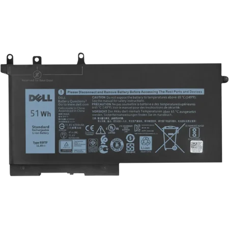 Dell (93FTF) Original Laptop Battery - 11.4V 51Wh 4254mAh, Latitude 5280 Series & other - Internal