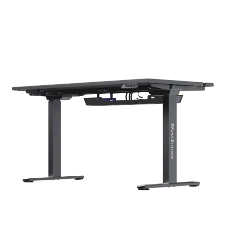 Fantech (DW114) Work Station Desk Table - 140x70 cm - Adjustable Rising Desk - RGB - Black