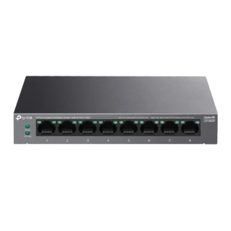 TP-Link (LS108GP) 8-Port Gigabit Desktop Switch with PoE+ - Black