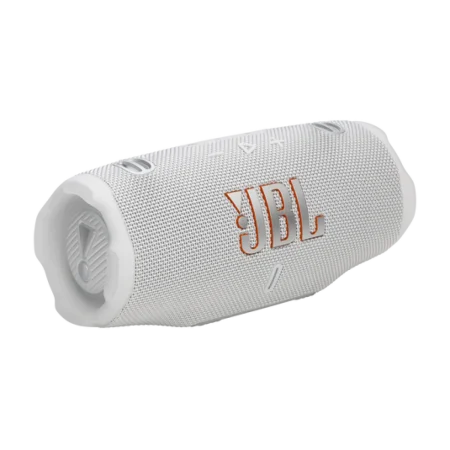 JBL Charge6 Portable Wireless Speaker, IP67 Waterproof, 1Y - White