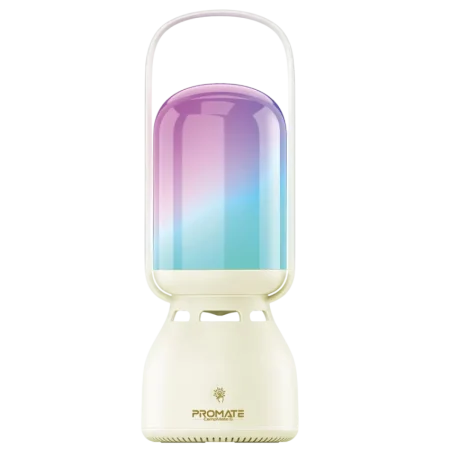 Promate (CampMate-5) 2-in-1 Portable Bluetooth Speaker and Camping Light- 2Yrs - White