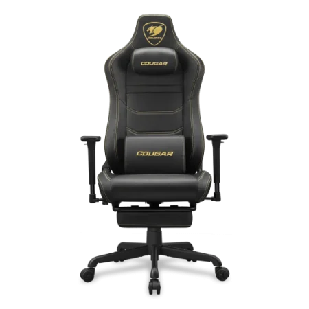 Cougar (CRG-EVS-GLB) Armor Evo S Adjustable Gaming Chair, Premium PVC Leather - Gold/Black