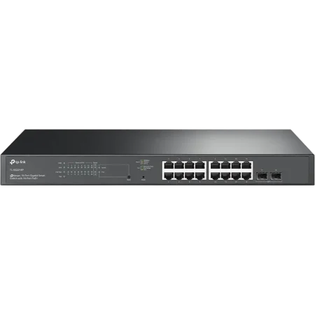 TP-Link (TL-SG2218P) JetStream 18-Port Gigabit Smart Switch, 16-Port POE+ with 2x SFP Slots - Black