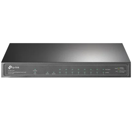 TP-Link (TL-SG1210P) 10-Port Desktop Switch with 8-Port PoE+ - Black