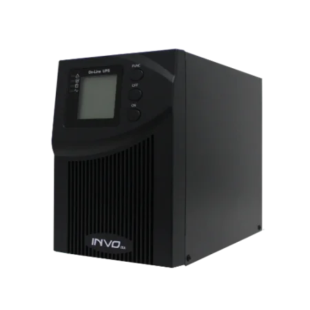 Invo (INUP1000/HF) Online High Frequency AVR UPS 1KVA 700W, LCD, Noise Filtering - Black