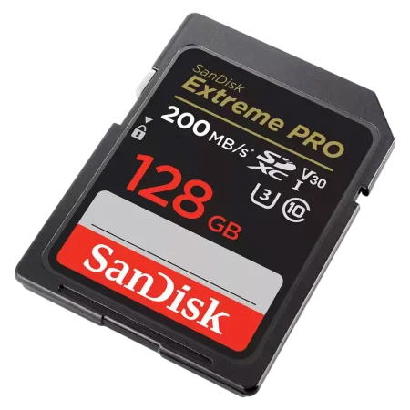 SanDisk (SDSDXXD-128G-GN4IN) 128Gb Extreme Pro SDXC UHS-I V30 / U3 Card - Black